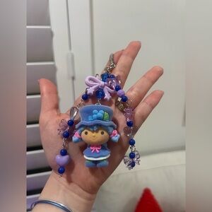 Blueberry strawberry short cake keychain
